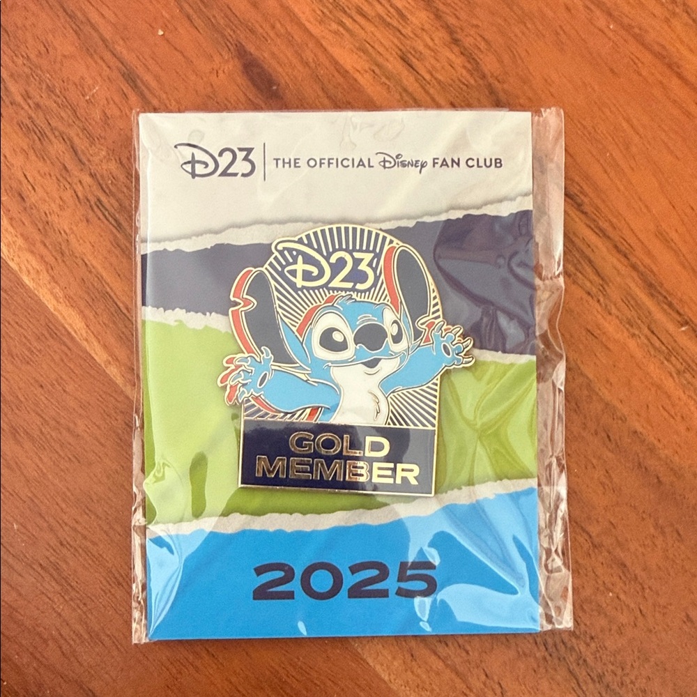 Disney D23 Gold Member 2025 Stitch Enamel Pin Disney Fan Club Limited Release